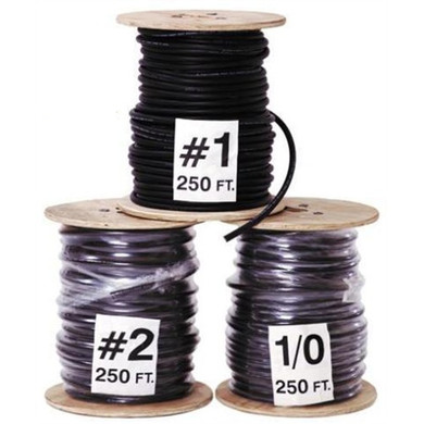 1/0 Welding Battery Cable 250 Feet Made in USA Black